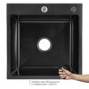 Lidz Handmade H5050HB Мийка для кухні інтегрована Decor Black PVD Honeycomb 2,5/0,5 мм LDH5050BDECPVD48369 Lidz Handmade H5050HB Мийка для кухні інтегрована Decor Black PVD Honeycomb 2,5/0,5 мм LDH5050BDECPVD48369