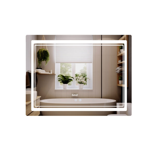 Зеркало Qtap Cardinal (CA2) 1000х800 с LED-подсветкой Touch, с антизапотеванием, с диммером, рег. темп цвета (3000-6500K) Дзеркало Qtap Cardinal (CA2) 1000х800 з LED-підсвічуванням Touch, з антизапотіванням, з димером, рег. темп. кольору (3000-6500K)