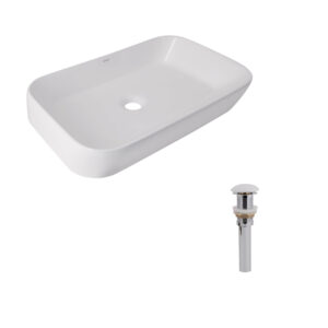 Комплект Qtap Scorpio: Раковина накладна 550x390x120 мм, White, прямокутна + Донний клапан Pop-up PU02 Комплект Qtap Scorpio: Раковина накладна 550x390x120 мм, White, прямокутна + Донний клапан Pop-up PU02
