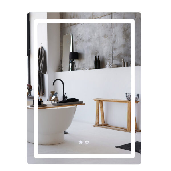 Зеркало Qtap Mideya (MI2) 600х800 с LED-подсветкой Touch, с антизапотеванием, диммером, рег. яркости QT2078F6080 Дзеркало Qtap Mideya (MI2) 600х800 з LED-підсвічуванням Touch, з антизапотіванням, димером, рег. яскравості QT2078F6080