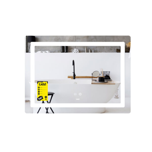 Дзеркало Lidz Kubis (KU2) 700х500 з LED-підсвічуванням Touch, з антизапотіванням, з димером, рег. яскравості LD78LF90448486