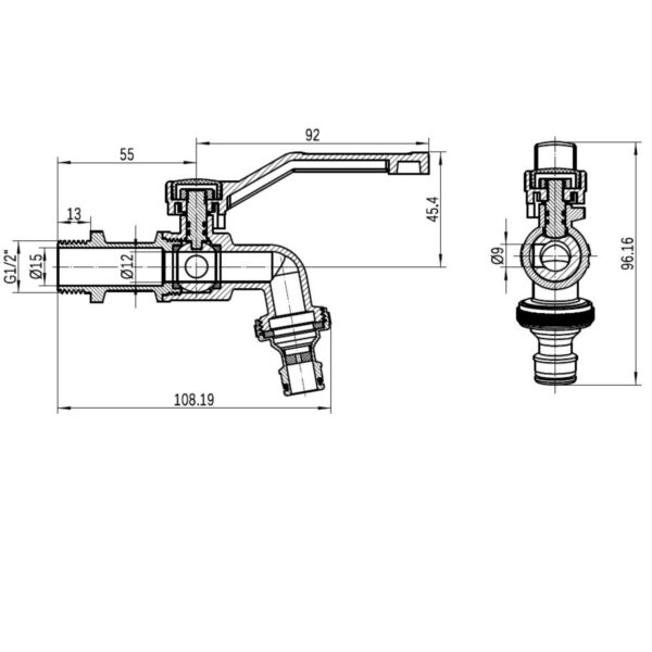 Кран кульовий для поливу Thermo Alliance Forte 1/2"З незамерзаючий TAF141W15 Кран кульовий для поливу Thermo Alliance Forte 1/2"З незамерзаючий TAF141W15