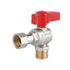 Кран шаровой Thermo Alliance Standart 1/2"ВЗ угловой, PN40, с накидной гайкой TAS224W15 Кран кульовий Thermo Alliance Standart 1/2"ВЗ кутовий, PN40, з накидною гайкою TAS224W15