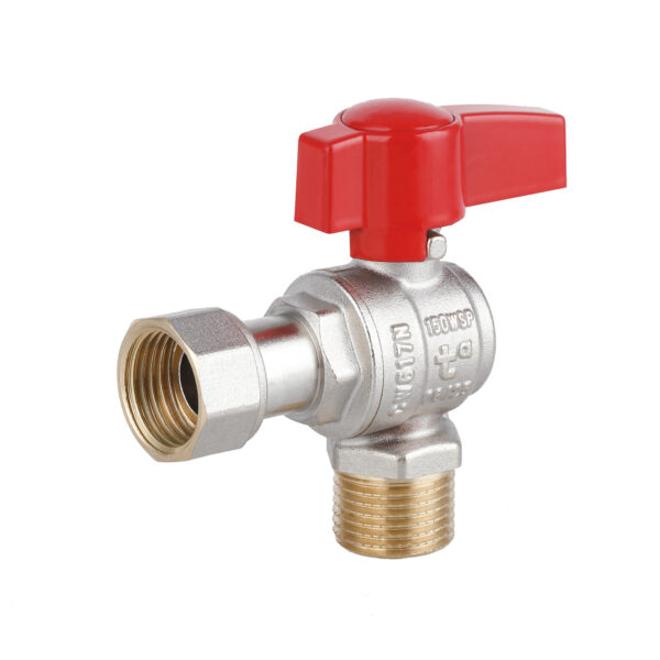 Кран шаровой Thermo Alliance Standart 1/2"ВЗ угловой, PN40, с накидной гайкой TAS224W15 Кран кульовий Thermo Alliance Standart 1/2"ВЗ кутовий, PN40, з накидною гайкою TAS224W15