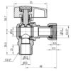 Кран шаровой Thermo Alliance Standart 1/2"ВЗ угловой, PN40, с накидной гайкой TAS224W15 Кран кульовий Thermo Alliance Standart 1/2"ВЗ кутовий, PN40, з накидною гайкою TAS224W15