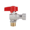 Кран шаровой Thermo Alliance Standart 1/2"ВЗ угловой, PN40, с накидной гайкой TAS224W15 Кран кульовий Thermo Alliance Standart 1/2"ВЗ кутовий, PN40, з накидною гайкою TAS224W15
