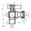 Кран кульовий Thermo Alliance Standart 3/4"ВЗ кутовий, PN40, з накидною гайкою TAS224W20 Кран кульовий Thermo Alliance Standart 3/4"ВЗ кутовий, PN40, з накидною гайкою TAS224W20