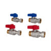 Комплект прямих кранів Thermo Alliance Standart 1/2"ВН-3/4"ВН з накидною гайкою для підключення котла TAS262RBW1520