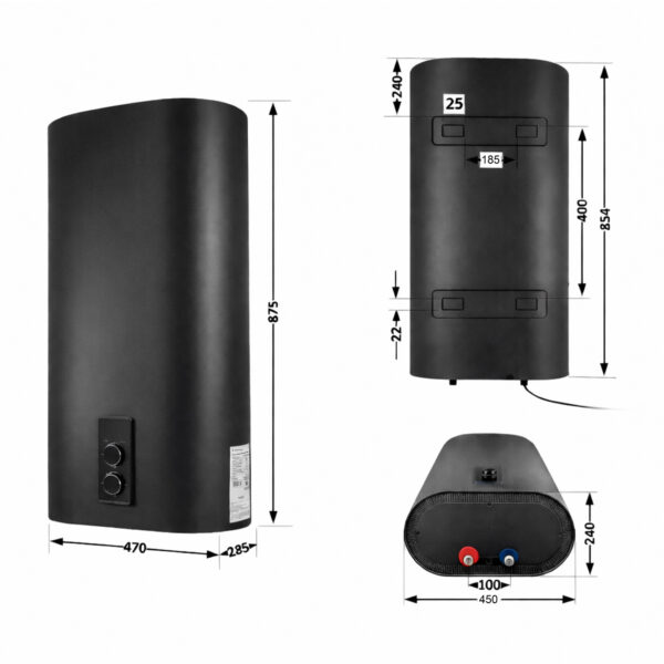 Водонагрівач електричний Thermo Alliance 50 л Black, плоский вертикальний, мокрий ТЕН 2 кВт (0,8+1,2) DT50V20G(PD)/2В Водонагрівач електричний Thermo Alliance 50 л Black, плоский вертикальний, мокрий ТЕН 2 кВт (0,8+1,2) DT50V20G(PD)/2В