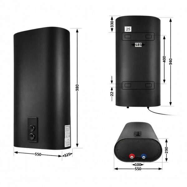 Водонагрівач електричний Thermo Alliance 80 л Black, плоский вертикальний, мокрий ТЕН 2 кВт (0,8+1,2) DT80V20G(PD)/2В Водонагрівач електричний Thermo Alliance 80 л Black, плоский вертикальний, мокрий ТЕН 2 кВт (0,8+1,2) DT80V20G(PD)/2В