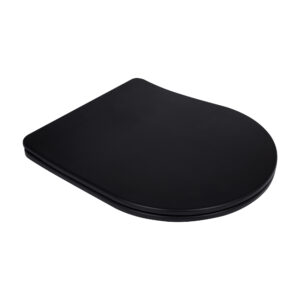Сидіння для унітаза Qtap (Robin 490) 425x363x50 мм, Matt Black, з мікроліфтом Slim Duroplast, Quick Release QTSC179MB48676 Сидіння для унітаза Qtap (Robin 490) 425x363x50 мм, Matt Black, з мікроліфтом Slim Duroplast, Quick Release QTSC179MB48676