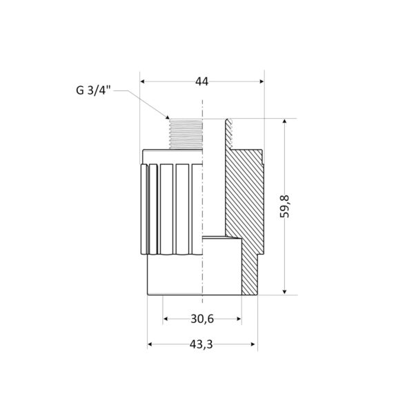 Муфта PPR Thermo Alliance 32х3/4" ЗР Муфта PPR Thermo Alliance 32х3/4" ЗР