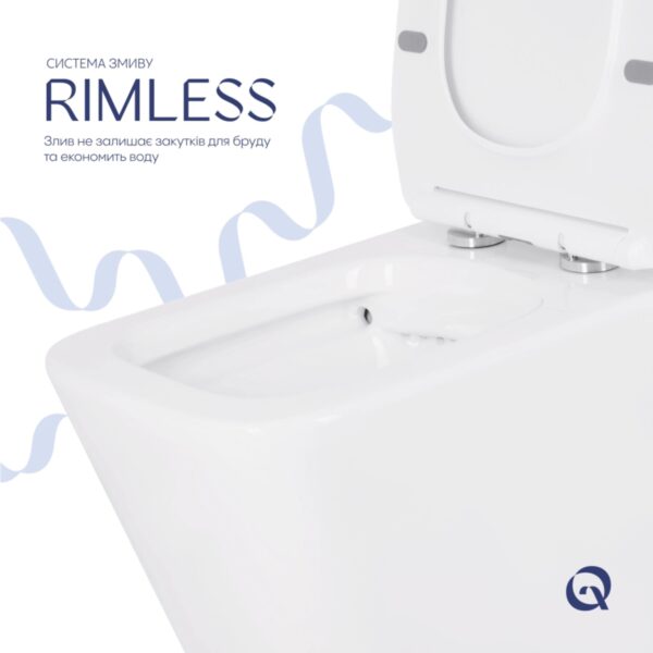 Унітаз підлоговий Qtap Crow Eco безобідковий з сідінням Soft-close QTCRO27W48750 Унітаз підлоговий Qtap Crow Eco безобідковий з сідінням Soft-close QTCRO27W48750