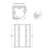 Душова кабіна Lidz Latwa SC90x90.SAT.LOW.DGR, скло темне тоноване 4 мм без піддона Душова кабіна Lidz Latwa SC90x90.SAT.LOW.DGR, скло темне тоноване 4 мм без піддона