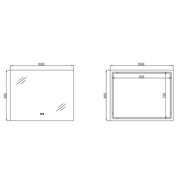 Зеркало Qtap Taurus (TA1) 1000×800 мм с LED-подсветкой Touch, с антизапотеванием, с диммером, рег. темп цвета (3000-6500K) Дзеркало Qtap Taurus (TA1) 1000×800 мм з LED-підсвічуванням Touch, з антизапотіванням, з димером, рег. темп. кольору (3000-6500K)