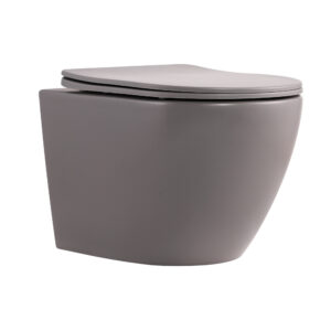 Унітаз підвісний Qtap Robin Ultra Quiet 520×365×340 мм, Stone grey, з сидінням Slim Duroplast / Soft-close / Quick Release Унітаз підвісний Qtap Robin Ultra Quiet 520×365×340 мм, Stone grey, з сидінням Slim Duroplast / Soft-close / Quick Release