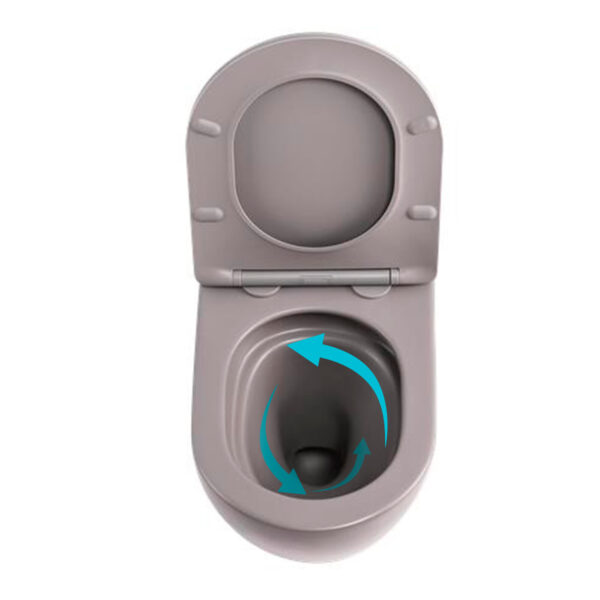 Унітаз підвісний Qtap Robin Ultra Quiet 520×365×340 мм, Stone grey, з сидінням Slim Duroplast / Soft-close / Quick Release Унітаз підвісний Qtap Robin Ultra Quiet 520×365×340 мм, Stone grey, з сидінням Slim Duroplast / Soft-close / Quick Release