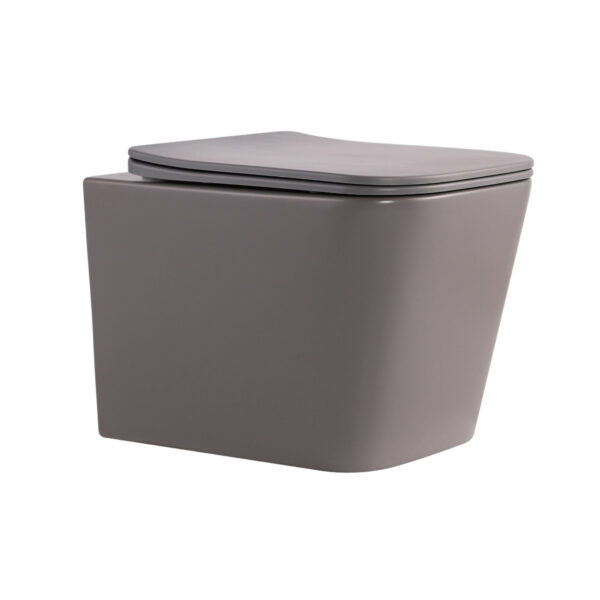 Унитаз подвесной Qtap Tern Ultra Quiet 520×345×325 мм, Stone grey, с сиденьем Slim Duroplast / Soft-close / Quick Release Унітаз підвісний Qtap Tern Ultra Quiet 520×345×325 мм, Stone grey, з сидінням Slim Duroplast / Soft-close / Quick Release