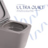 Унитаз подвесной Qtap Tern Ultra Quiet 520×345×325 мм, Stone grey, с сиденьем Slim Duroplast / Soft-close / Quick Release Унітаз підвісний Qtap Tern Ultra Quiet 520×345×325 мм, Stone grey, з сидінням Slim Duroplast / Soft-close / Quick Release