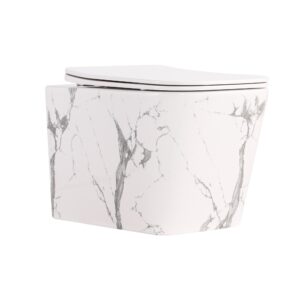Унітаз підвісний Qtap Tern Ultra Quiet 520×345×325 мм, Marble, з сидінням Slim Duroplast / Soft-close / Quick Release Унітаз підвісний Qtap Tern Ultra Quiet 520×345×325 мм, Marble, з сидінням Slim Duroplast / Soft-close / Quick Release