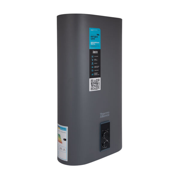 Водонагрівач електричний Thermo Alliance 50 л, Grey, плоский вертикальний, сухий ТЕН 2 кВт (0,8+1,2) DT50V20GPDD2G Водонагрівач електричний Thermo Alliance 50 л, Grey, плоский вертикальний, сухий ТЕН 2 кВт (0,8+1,2) DT50V20GPDD2G