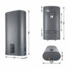 Водонагрівач електричний Thermo Alliance 80 л, Grey, плоский вертикальний, сухий ТЕН 2 кВт (0,8+1,2) DT80V20GPDD2G Водонагрівач електричний Thermo Alliance 80 л, Grey, плоский вертикальний, сухий ТЕН 2 кВт (0,8+1,2) DT80V20GPDD2G