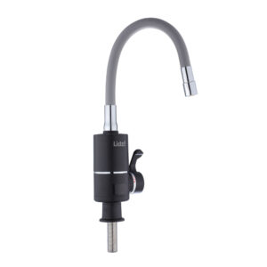 Проточный кран-водонагреватель с гибким изливом для кухни Lidz Warm 064 LDWAR064GRE49094 Black/Grey Проточний кран-водонагрівач з гнучким виливом для кухні Lidz Warm 064 LDWAR064GRE49094 Black/Grey