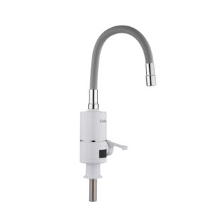 Проточный кран-водонагреватель с гибким изливом для кухни Lidz Warm 065 LDWAR065GRE49096 White/Grey Проточний кран-водонагрівач з гнучким виливом для кухні Lidz Warm 065 LDWAR065GRE49096 White/Grey