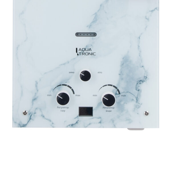 Колонка газова димохідна  Aquatronic A21-10LMarble 10 л скляна панель Мрамор