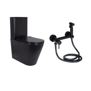 Комплект 2 в 1: підлоговий унітаз Qtap Scorpio Matt Black QT14226088AMB + набір гігієнічного душу Lidz Aria Black LDARI110BLA43394 Комплект 2 в 1: підлоговий унітаз Qtap Scorpio Matt Black QT14226088AMB + набір гігієнічного душу Lidz Aria Black LDARI110BLA43394