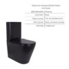 Комплект 2 в 1: підлоговий унітаз Qtap Scorpio Matt Black QT14226088AMB + набір гігієнічного душу Lidz Aria Black LDARI110BLA43394