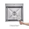 Комплект Lidz Handmade H5050H Мийка для кухні інтегрована Decor Honeycomb у комплекті з дозатором + Lidz K01G Корзина для кухонної Комплект Lidz Handmade H5050H Мийка для кухні інтегрована Decor Honeycomb у комплекті з дозатором + Lidz K01G Корзина для кухонної