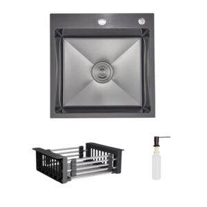 Комплект Lidz Handmade H5050HB Мойка для кухни интегрированная Decor Black PVD Honeycomb в комплекте с дозатором + Lidz LIDZK01B Комплект Lidz Handmade H5050HB Мийка для кухні інтегрована Decor Black PVD Honeycomb у комплекті з дозатором + Lidz LIDZK01B