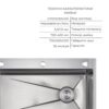 Комплект Lidz Handmade H7545 Мойка для кухни интегрированная Decor Honeycomb LDH7545DEC48372 + Lidz (BLA) Измельчитель для кухонного Комплект Lidz Handmade H7545 Мийка для кухні інтегрована Decor Honeycomb LDH7545DEC48372 + Lidz (BLA) Подрібнювач для кухонного