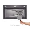 Комплект Lidz Handmade H7545B Мойка для кухни интегрированная Decor Black PVD Honeycomb LDH7545BDECPVD48373+Lidz (BLA) Измельчитель для Комплект Lidz Handmade H7545B Мийка для кухні інтегрована Decor Black PVD Honeycomb LDH7545BDECPVD48373+Lidz (BLA) Подрібнювач для