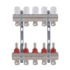 Коллектор латунный с расходомерами и евроконусами Thermo Alliance Standart 1" на 5 выходов TAS235W5E Колектор латунний з витратомірами та євроконусами Thermo Alliance Standart 1" на 5 виходів TAS235W5E