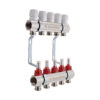 Коллектор латунный с расходомерами и евроконусами Thermo Alliance Standart 1" на 5 выходов TAS235W5E Колектор латунний з витратомірами та євроконусами Thermo Alliance Standart 1" на 5 виходів TAS235W5E