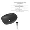 Комплект Qtap Robin Anthracite 3 в 1: підвісний унітаз Ultra Quiet + біде підвісне + раковина накладна QTROBAN49157