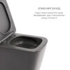 Комплект Qtap Tern Anthracite 3 в 1: підвісний унітаз Ultra Quiet + біде підвісне + раковина накладна QTROBAN49157