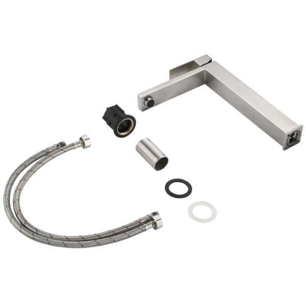 Смеситель для раковины высокий Lidz Helix 001FH (k35) LDHEL001FHNKS49179 Nickel Змішувач для раковини високий Lidz Helix 001FH (k35) LDHEL001FHNKS49179 Nickel