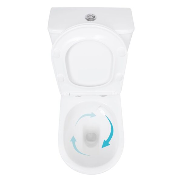 Унитаз напольный Qtap Evia Ultra Quiet 630×350×795 мм с сиденьем Soft-close, White QTEVI27W49258 Унітаз підлоговий Qtap Evia Ultra Quiet 630×350×795 мм з сидінням Soft-close, White QTEVI27W49258