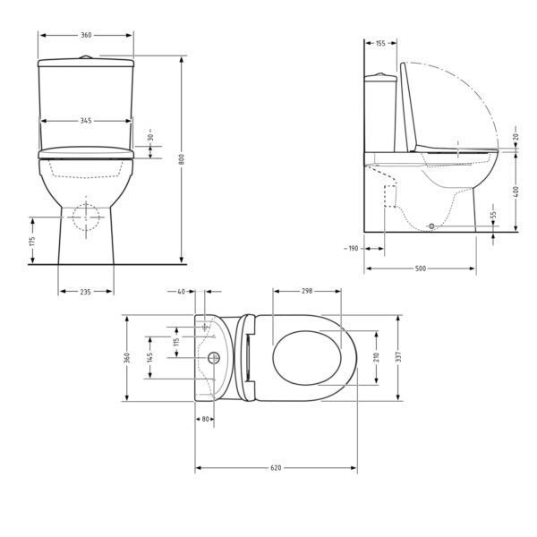 Унітаз підлоговий Qtap Stork Ultra Quiet 630×350×805 мм із сидінням Soft-close, White QTSTO27W49260 Унітаз підлоговий Qtap Stork Ultra Quiet 630×350×805 мм із сидінням Soft-close, White QTSTO27W49260