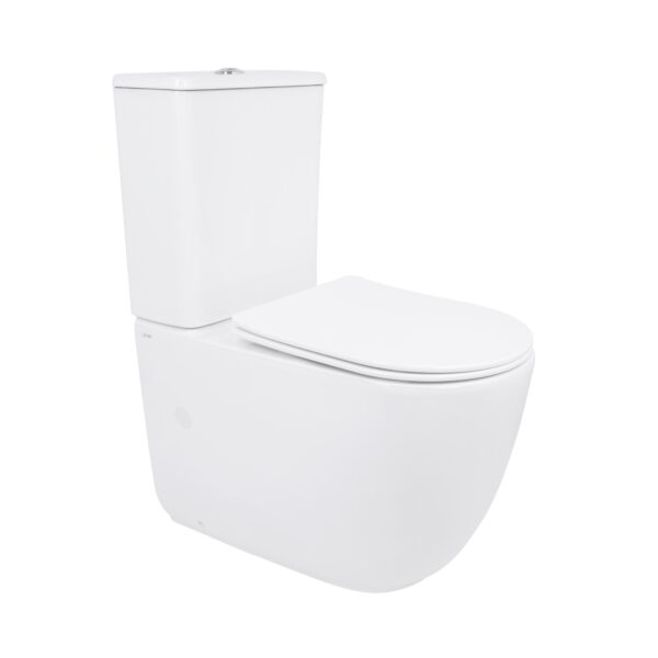 Унитаз напольный Qtap Leo Ultra Quiet 620×355×790 мм c сиденьем Soft-close, White QTLEO27W49261 Унітаз підлоговий Qtap Leo Ultra Quiet 620×355×790 мм з сидінням Soft-close, White QTLEO27W49261