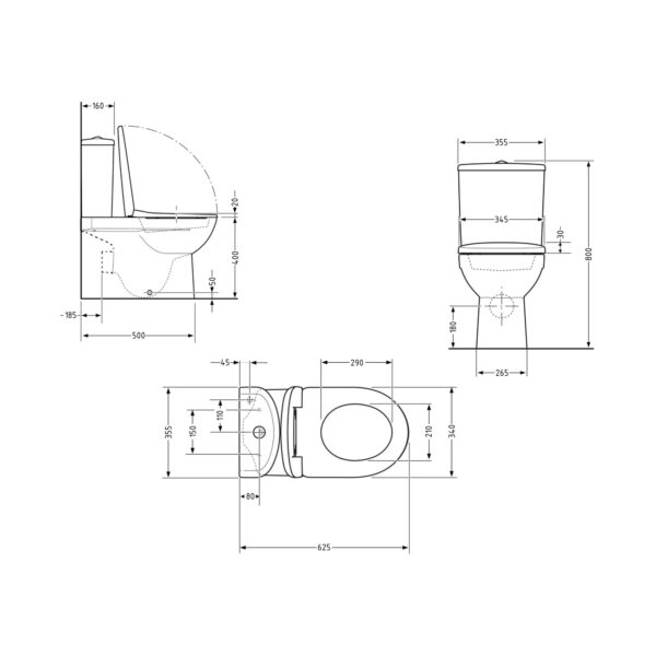 Унітаз підлоговий Qtap Aquarius Ultra Quiet 620×355×790 мм з сидінням Soft-close, White QTAQAW27W49262 Унітаз підлоговий Qtap Aquarius Ultra Quiet 620×355×790 мм з сидінням Soft-close, White QTAQAW27W49262