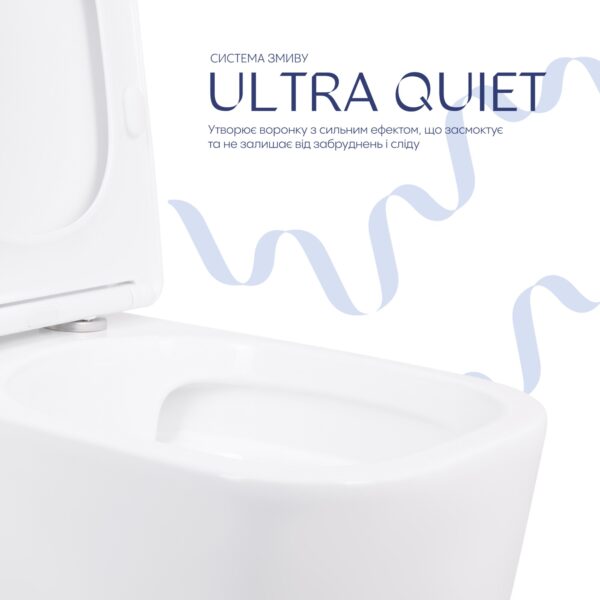 Унітаз підлоговий Qtap Aquarius Ultra Quiet 620×355×790 мм з сидінням Soft-close, White QTAQAW27W49262 Унітаз підлоговий Qtap Aquarius Ultra Quiet 620×355×790 мм з сидінням Soft-close, White QTAQAW27W49262