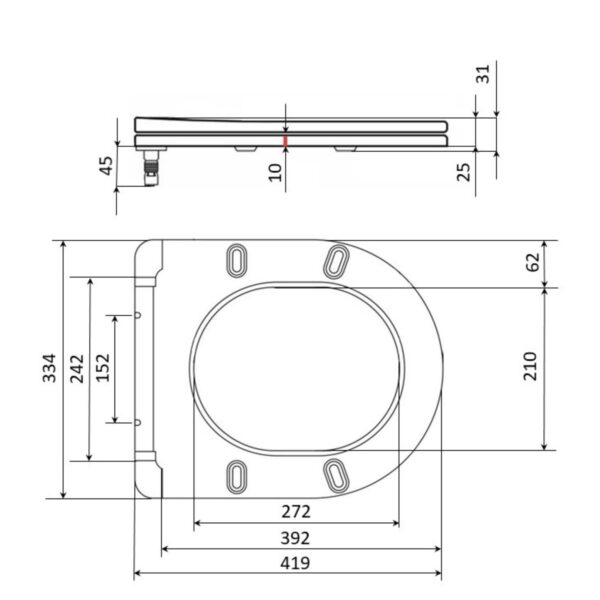 Сидіння для унітазу Qtap (Evia, Arvin, Leo 630) 410x330x22 мм, White, з мікроліфтом, Slim Duroplast, Quick Release QTSC179W49264 Сидіння для унітазу Qtap (Evia, Arvin, Leo 630) 410x330x22 мм, White, з мікроліфтом, Slim Duroplast, Quick Release QTSC179W49264