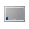Дзеркало Qtap Mideya (MI2) 800х600 з годинником, з LED-підсвічуванням Touch, з антизапотіванням, димером, рег. яскравості