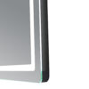 Зеркало Qtap Mideya (MI2) 1000х800 с часами, с LED-подсветкой Touch, с антизапотеванием, диммером, рег. яркости Дзеркало Qtap Mideya (MI2) 1000х800 з годинником, з LED-підсвічуванням Touch, з антизапотіванням, димером, рег. яскравості