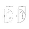 Зеркало Qtap Taurus HR800 с LED-подсветкой Touch, с антизапотеванием, с диммером, рег. темп. цвета (3000-6500K) QTTAUHR800 Дзеркало Qtap Taurus HR800 з LED-підсвічуванням Touch, з антизапотіванням, з димером, рег. темп. кольору (3000-6500K) QTTAUHR800