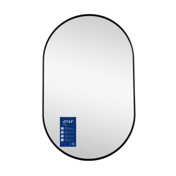 Зеркало Qtap Scorpio (SC1) с LED-подсветкой Touch, с антизапотеванием, с диммером, рег. темп цвета (3000-6500K) Black Дзеркало Qtap Scorpio (SC1) з LED-підсвічуванням Touch, з антизапотіванням, з димером, рег. темп. кольору (3000-6500K) Black